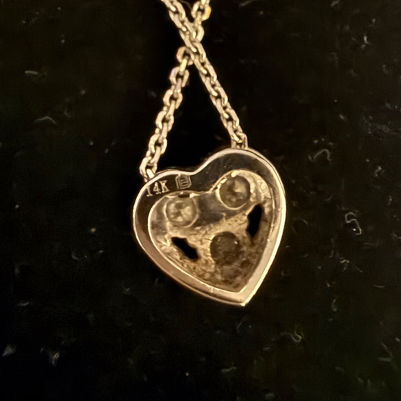 14K White Gold Diamond Necklace - Picture 3 of 5